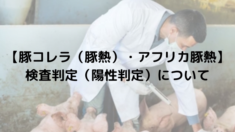 【豚コレラ（豚熱）・アフリカ豚熱】検査判定（陽性判定）について