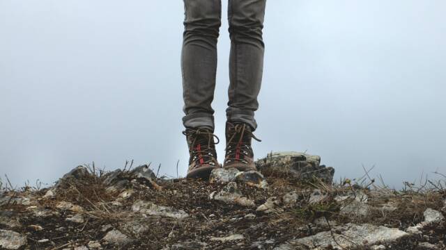 登山中の靴