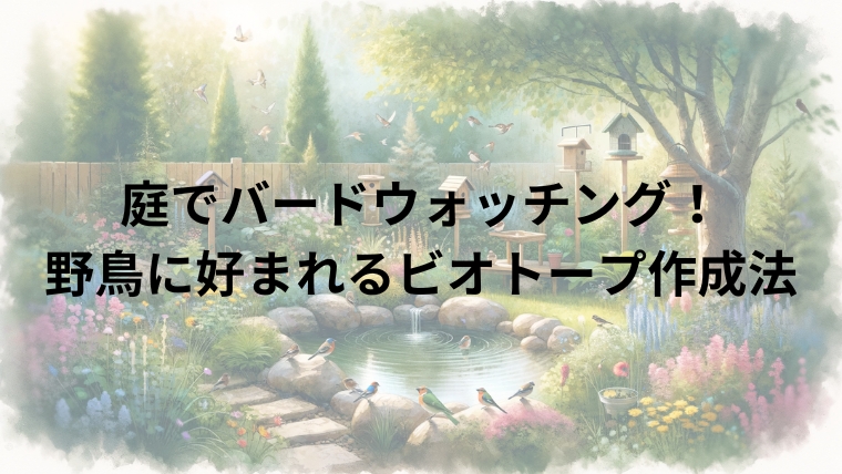 庭でバードウォッチング！野鳥に好まれるビオトープ作成法
